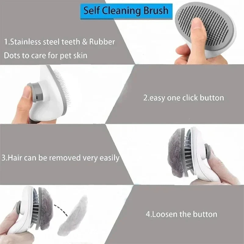 Elvani Self Cleaning Pet Grooming Brush